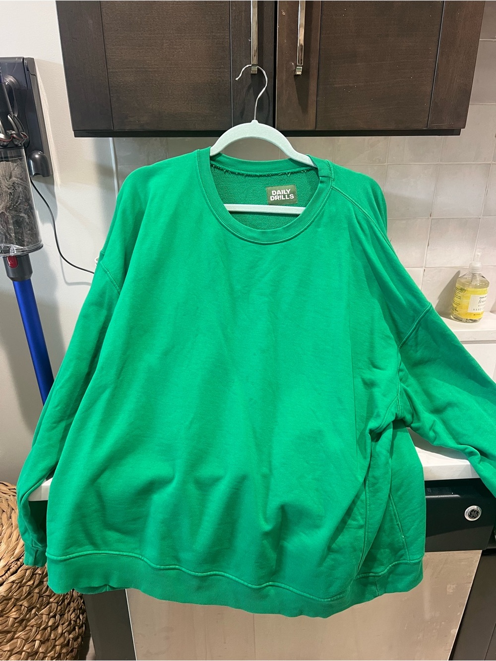 Daily Drills Kelly Green Oversized Crewneck Sweatshirt